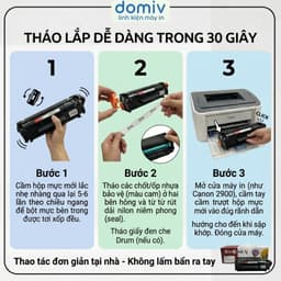 Hộp Mực Eko Ink 12A Q2612A Canon 303 FX9 Cho Canon 2900 3000 HP 1010 1020 1018 1022 In Đậm Nét MIVDO 7