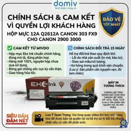 Hộp Mực Eko Ink 12A Q2612A Canon 303 FX9 Cho Canon 2900 3000 HP 1010 1020 1018 1022 In Đậm Nét MIVDO 8