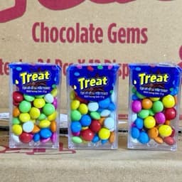 Tháp 24 hũ kẹo socola vỏ giòn màu sắc Treat siêu ngon vui miệng, kẹo socola vỏ giòn nhiều màu siêu ngon 2