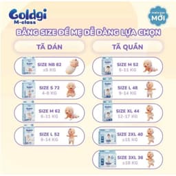 [ Chính Hãng ]COMBO 2 BỊCH Bỉm Dán/Quần Goldgi M-Class 2026 Điều Hoà Siêu Thoáng Cho Bé 6