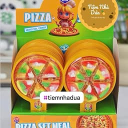 Hộp 20 chiếc kẹo dẻo hình bánh Pizza cắt 6 miếng siêu ngon cho bé, kẹo dẻo bánh pizza siêu hot 2