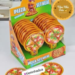 Hộp 20 chiếc kẹo dẻo hình bánh Pizza cắt 6 miếng siêu ngon cho bé, kẹo dẻo bánh pizza siêu hot 1