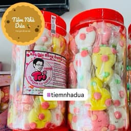Lọ 50 xiên kẹo bông bọc đường Trí Candy hàng Việt Nam (giao mẫu ngẫu nhiên) 1