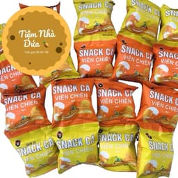 Bịch 60 gói Snack Cá Viên Chiên Ba Anh Em Food (gói 12g), Snack Ăn Vặt, Snack Bim Bim Cay Thức Ăn 1