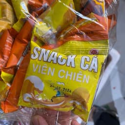 Bịch 60 gói Snack Cá Viên Chiên Ba Anh Em Food (gói 12g), Snack Ăn Vặt, Snack Bim Bim Cay Thức Ăn 5