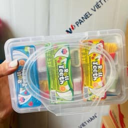 Sỉ Hộp 30 vỉ kẹo dẻo răng cuộn đôi, kẹo dẻo răng kẹo dẻo cuộn đồ ăn siêu ngon siêu Hot 2