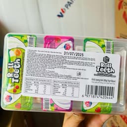 Sỉ Hộp 30 vỉ kẹo dẻo răng cuộn đôi, kẹo dẻo răng kẹo dẻo cuộn đồ ăn siêu ngon siêu Hot 6