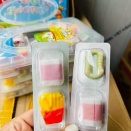 Sỉ Hộp 30 vỉ kẹo dẻo răng cuộn đôi, kẹo dẻo răng kẹo dẻo cuộn đồ ăn siêu ngon siêu Hot 5