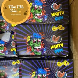 Sỉ Hộp 50c Kẹo Gum Nhuộm Lưỡi, Kẹo Cao Su Nhuộm Lưỡi Hantu Gum zombie Candy Snack Ăn Vặt Food Chua 3