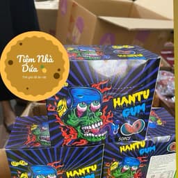 Sỉ Hộp 50c Kẹo Gum Nhuộm Lưỡi, Kẹo Cao Su Nhuộm Lưỡi Hantu Gum zombie Candy Snack Ăn Vặt Food Chua 2