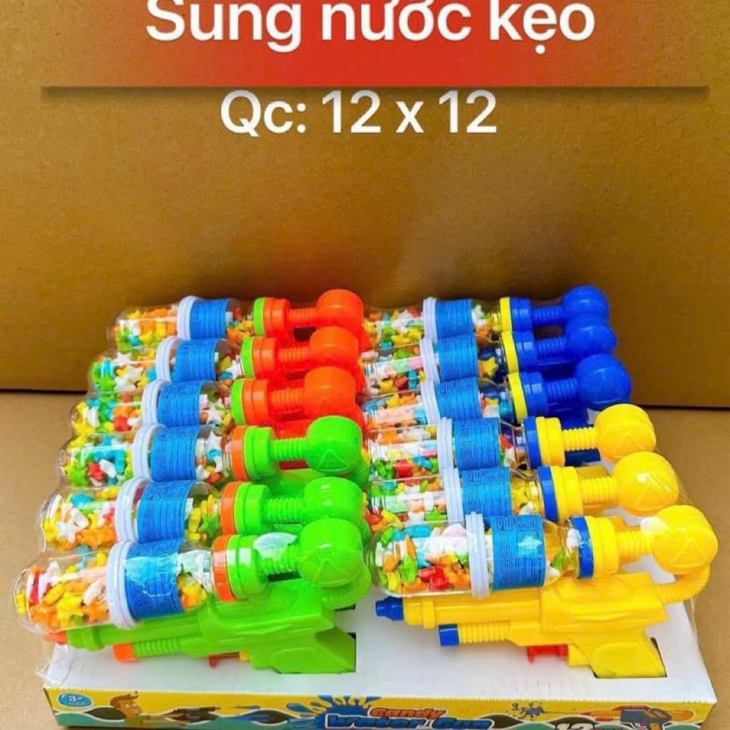 Sỉ khay 12 đồ chơi s.ung nước kèm kẹo mẫu mới về deta xa hàng nhỡ siêu Hot