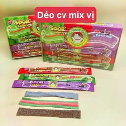 Hộp 30 gói kẹo dẻo chua bọc đường siêu ngon cho bé 2