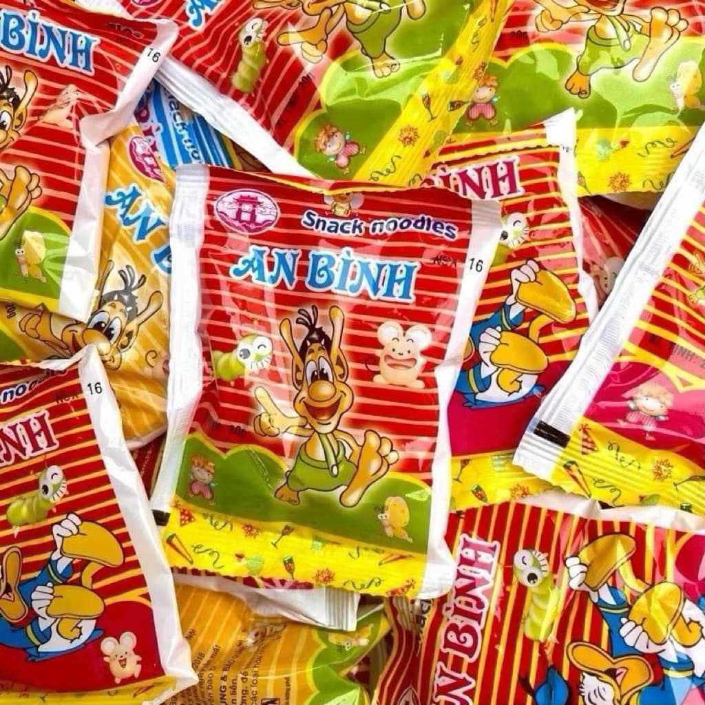 Bịch 50 gói mì tôm trẻ em ăn liền An Bình, mì tôm ăn liền tuổi thơ, mì trẻ em