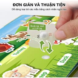 Học liệu bóc dán Montessori cho trẻ từ 3 tuổi, sách giáo dục cho trẻ nhỏ, sách tĩnh lặng - Việt Tú Edu 3
