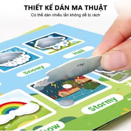 Học liệu bóc dán Montessori cho trẻ từ 3 tuổi, sách giáo dục cho trẻ nhỏ, sách tĩnh lặng - Việt Tú Edu 5