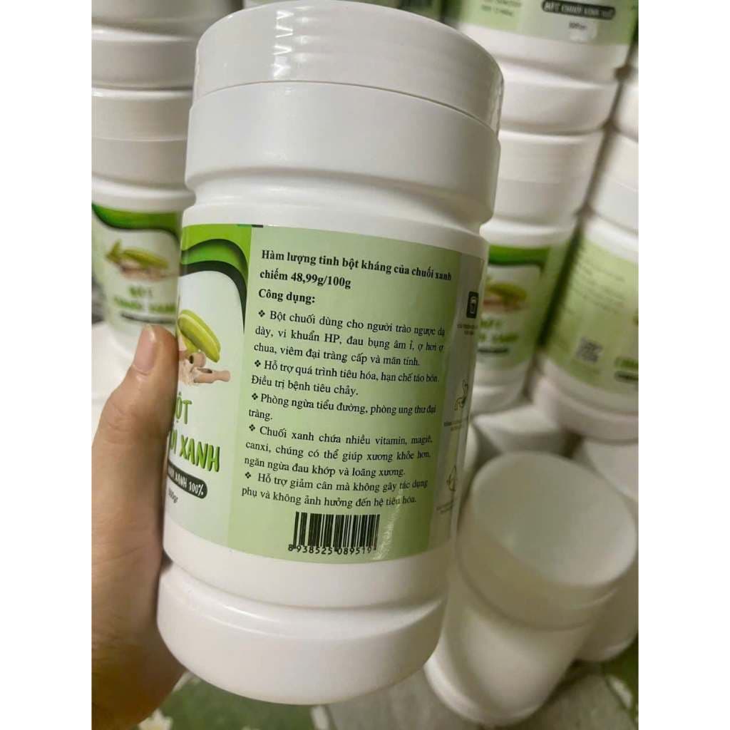 Bột chuối xanh tự nhiên 100%   dạ dày, đại tràng (hộp 500gr)