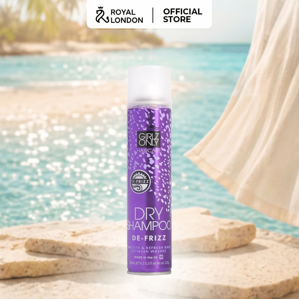 Dầu Gội Khô Dry Shampoo Girlz Only For De-Frizz 200ml (Tím) mùi hương nho