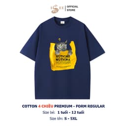 (9kg-100kg) Áo thun nhóm ,áo gia đình Ba Mẹ và Bé Unisex ISEE VN form rộng vừa MÈO HỀ HƯỚC cotton 4c Premium thoáng mát 3