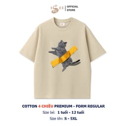 (9kg-100kg) Áo thun nhóm ,áo gia đình Ba Mẹ và Bé Unisex ISEE VN form rộng vừa MÈO HỀ HƯỚC cotton 4c Premium thoáng mát 7