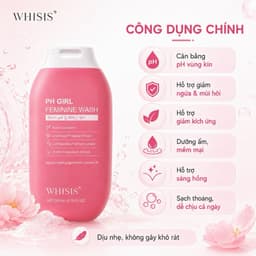 Dung dịch vệ sinh nữ Whisis vệ sinh phụ nữ PH Girl Feminine Wash 200ml 5
