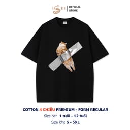 (9kg-100kg) Áo thun nhóm ,áo gia đình Ba Mẹ và Bé Unisex ISEE VN form rộng vừa MÈO HỀ HƯỚC cotton 4c Premium thoáng mát 6