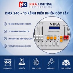 Bàn Điều Khiển Ánh Sáng DMX Disco 240 – Bản Rút Gọn  Disco 240 là bàn điều khiển DMX nhỏ gọn 2