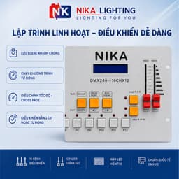 Bàn Điều Khiển Ánh Sáng DMX Disco 240 – Bản Rút Gọn  Disco 240 là bàn điều khiển DMX nhỏ gọn 9