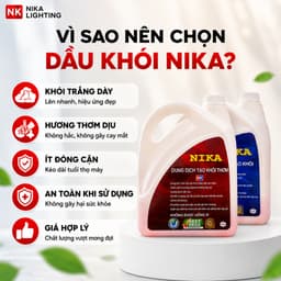 Dầu Khói Thơm VIP NIKA LIGHTING - Dung Dịch Tạo Khói Sân Khấu, Nước Khói Cho Máy Tạo Khói, Thơm Dịu 3
