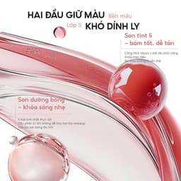 Son Mooekiss Mềm Mịn, Bóng Mỏng, Tint Nhung Lì, Dưỡng Ẩm, Không Khô Môi Và Lâu Trôi 3g-MP2K 4