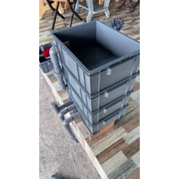 Bộ Baki giấu bơm 4 tầng 35x25x13 bộ lọc tràn trên cho ao cá cảnh-không gồm vật liệu lọc-không kèm bơm 9