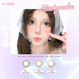 Horien Lens [LENS 6 THÁNG] 1 Chiếc Kính Áp Tròng Horien Có Màu 0 - 7 Độ, BST Vườn Hoa Đào Khoe Sắc MG 1