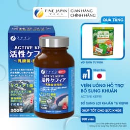 [Hàng cty full va.t ko hủy] Lợi khuẩn Kefir Viên uống hỗ trợ bổ sung Lợi khuẩn Active Kefir FINE JAPAN lọ 300 viên 1