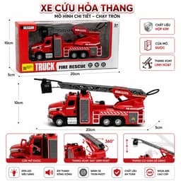 Xe cứu hỏa ,cứu hộ ,xe đồ chơi hợp kim , nhựa abs , mô phỏng chân thực mở cửa linh hoạt, có nhạc 1