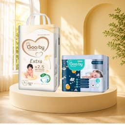 [ Kèm quà ] Combo 2 bịch Tã/bỉm ngày hoặc đêm chính hãng Gooby siêu mỏng, thấm hút, đủ size cho bé 1