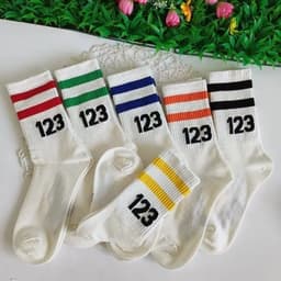 SET 10 ĐÔI Vớ Tất cổ cao UNISEX số 123 phong cách thể thao, đường phố, năng động,trẻ trung 7