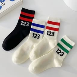 SET 10 ĐÔI Vớ Tất cổ cao UNISEX số 123 phong cách thể thao, đường phố, năng động,trẻ trung 4