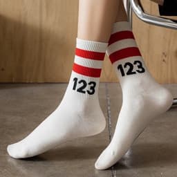 SET 10 ĐÔI Vớ Tất cổ cao UNISEX số 123 phong cách thể thao, đường phố, năng động,trẻ trung 8