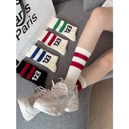 SET 10 ĐÔI Vớ Tất cổ cao UNISEX số 123 phong cách thể thao, đường phố, năng động,trẻ trung 2