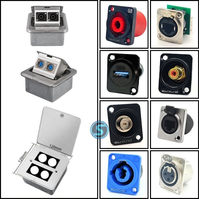 Hộp âm sàn, âm sàn jack canon , âm sàn canon, canon XLR,  6ly , âm điện, gắn tường.