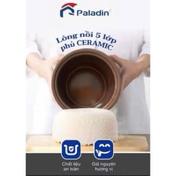 Nồi Cơm Điện Lòng Niêu Chống Dính Ceramic Paladin PLD 8212 (1.2L-500W)-Cơm Chín Đều, Thơm Ngon Chuẩn Vị-hàng chính hãng 3