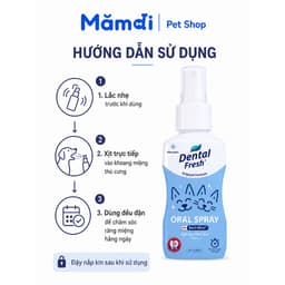 (DENTAL FRESH SPRAY) Xịt Thơm Miệng Dental Fresh 87ml Cho Chó Mèo | Hỗ Trợ Giảm Hôi Miệng Mảng Bám 7