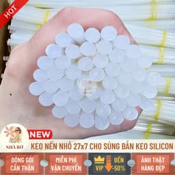 5 10 20 50 100 1kg keo nến nhỏ trắng 27x7 cho súng bắn keo silicon handmade - Hoa Sáp Nhà Bơ 2