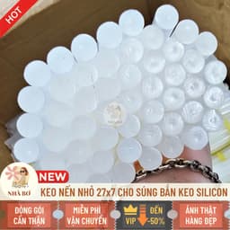 5 10 20 50 100 1kg keo nến nhỏ trắng 27x7 cho súng bắn keo silicon handmade - Hoa Sáp Nhà Bơ 3