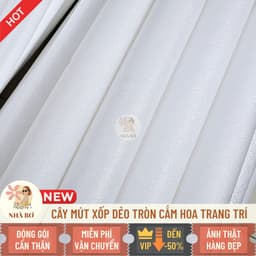 !! Cây mút xốp tròn cắm hoa 4cm 7cm x 0.5m 1m trang trí handmade DIY noel chống sốc - Hoa Sáp Nhà Bơ 2