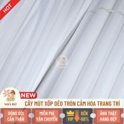 !! Cây mút xốp tròn cắm hoa 4cm 7cm x 0.5m 1m trang trí handmade DIY noel chống sốc - Hoa Sáp Nhà Bơ 3