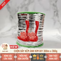 Cuộn dây kẽm ánh kim tuyến 350m x 360g dẻo gói hoa quà trang trí handmade quấn cây - Hoa Sáp Nhà Bơ 3