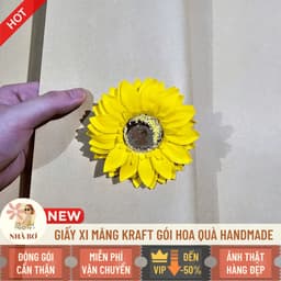 !! 35 giấy xi măng giấy báo kraft gói hoa chuẩn 50x70 dày dặn trang trí handmade - Hoa Sáp Nhà Bơ 3