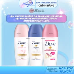 Lăn Khử Mùi Dưỡng Da Sáng Mịn Lưu Hương Dịu Nhẹ Dove Moisturising Cream Antiperspirant 40ml 1