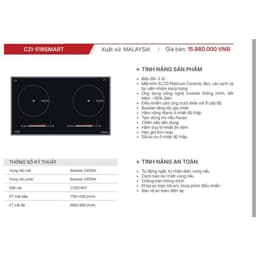 Bếp từ Canzy nhập khẩu | Inverter thế hệ mới cao cấp, BH 3 NĂM 3