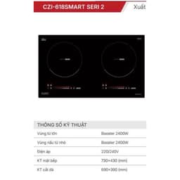 Bếp từ Canzy nhập khẩu | Inverter thế hệ mới cao cấp, BH 3 NĂM 1